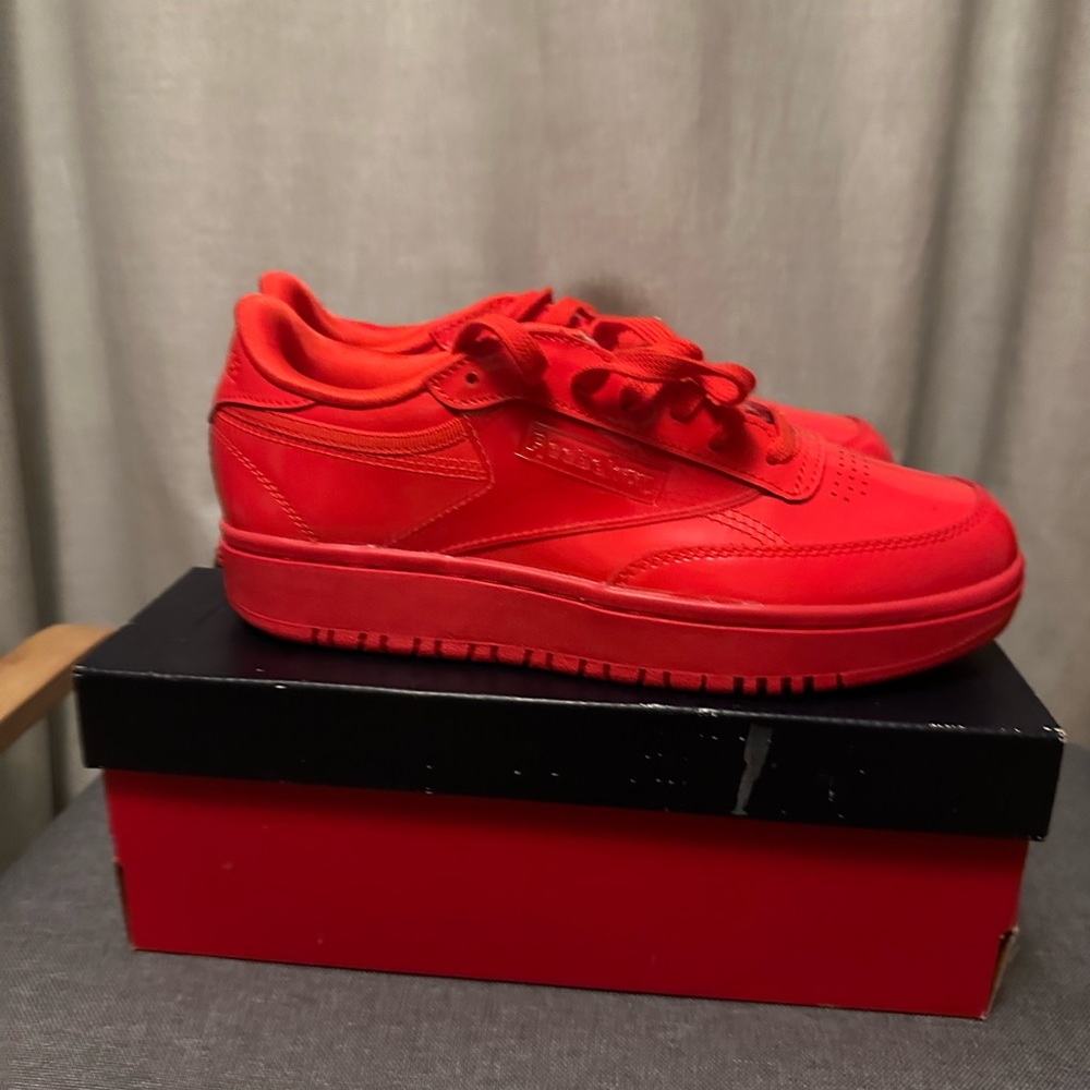 Reebok Cardi B Club C Double Red Sneakers - Size 9